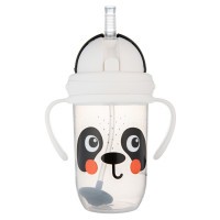 CANPOL BABIES Hrneček nevylévací se slámkou a závažím BabiesBoo 270ml