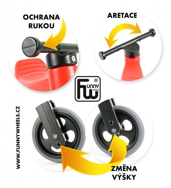 Odrážedlo FUNNY WHEELS Rider Sport modré 2v1, výška sedla 28/30cm nosnost 25kg 18m+ v sáčku