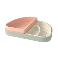 LÄSSIG Silikonový jídelní set Dish Set Silicone Section Happy Fruits