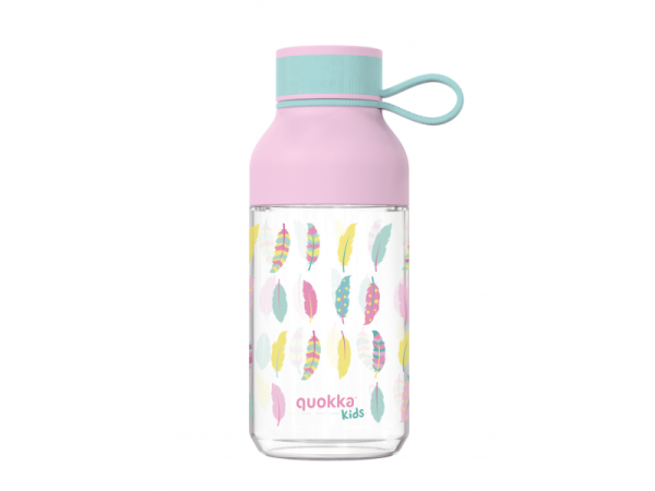 QUOKKA Plastová láhev Ice Kids s poutkem 430 ml