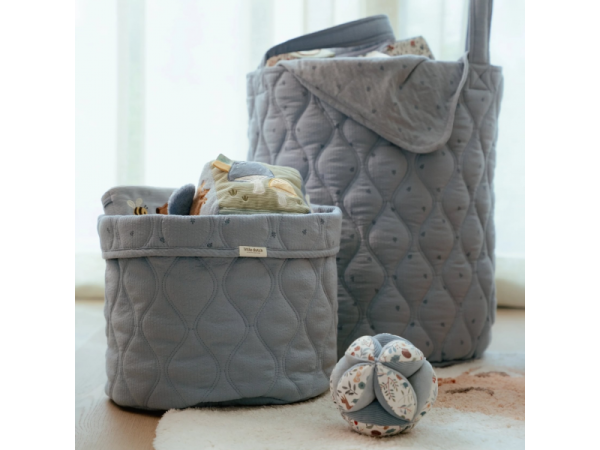 LITTLE DUTCH Košík textilní oboustranný extra velký Pure