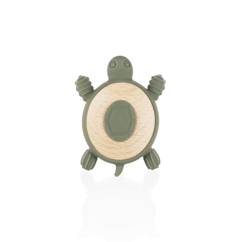 ZOPA Silikonové dřevěné kousátko Turtle