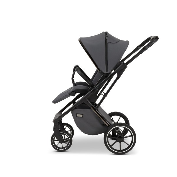 MOON PIÚ EXTRA black chrome Kombinovaný kočárek