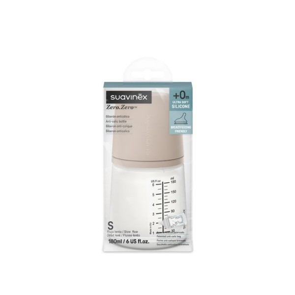 SUAVINEX  ZERO ZERO MEDIUM anti-koliková láhev 180 ml