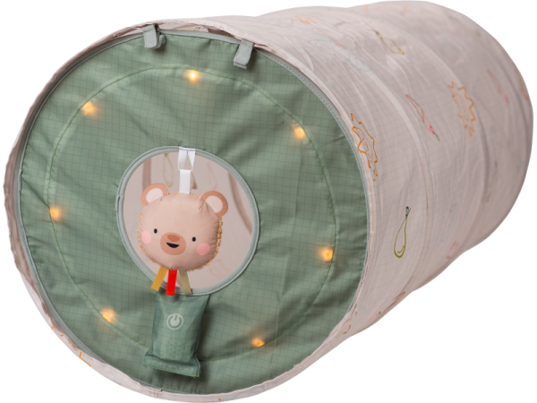 TAF TOYS Prolézací tunel Glow & Crawl