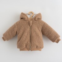 NEW BABXY Kojenecká zimní mikinka s kapucí Teddy Winter