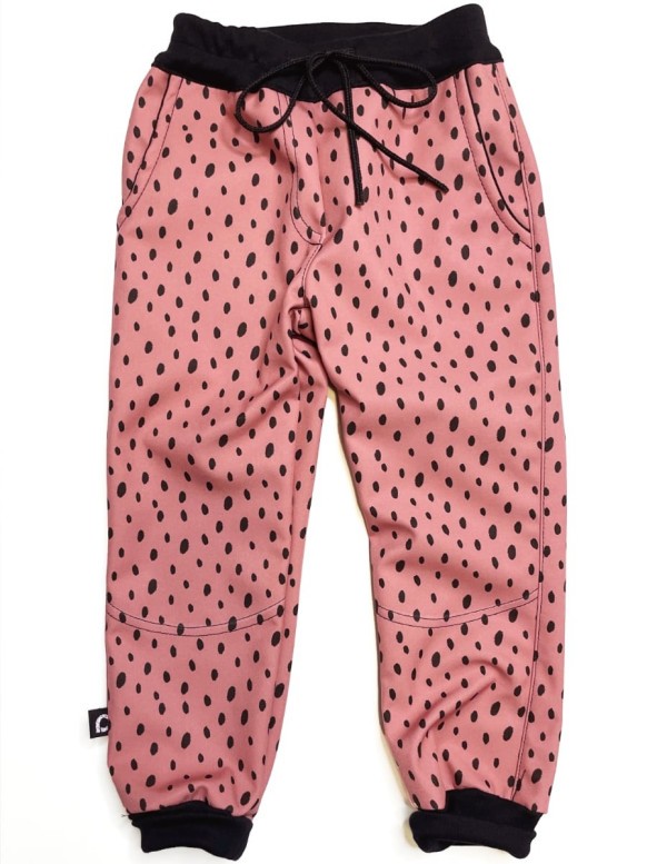PINKIE Softshellové kalhoty Dots Pink
