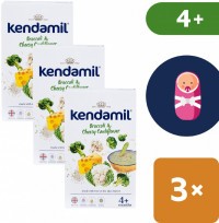 3x Kendamil Jemná bezlepková kaše s brokolicí, květákem a sýrem (150 g)