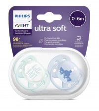 Philips AVENT Šidítko Ultrasoft Text 2 ks