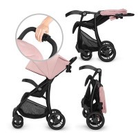 Kočárek sportovní Cruiser pink Kinderkraft + Dětské odrážadlo 2WAY Next