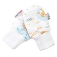 Little Angel Rukavice podšité kojenecké Outlast® - bílá-spící zvířátka/bílá Velikost: 1