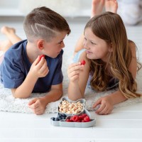 MELII Silikonový dělený talířek s přísavkou