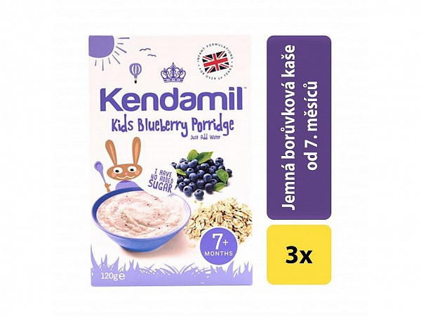 3x Kendamil Borůvková kaše (120g)