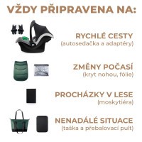 KINDERKRAFT SELECT Kočárek kombinovaný 3v1 Prime 2