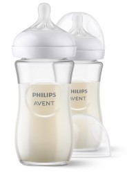 Philips AVENT Láhev Natural Response skleněná 240 ml, 1m+, 2 ks