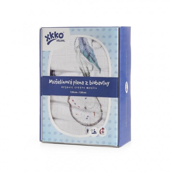KIKKO Biobavlněná plena XKKO Organic 120x120
