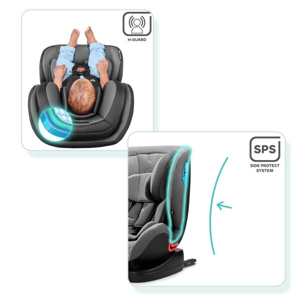 Autosedačka Kinderkraft Vado Isofix 0-25kg black 2020
